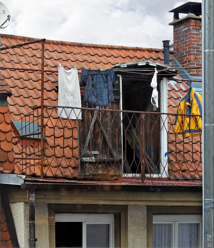 At the town's rooftops...